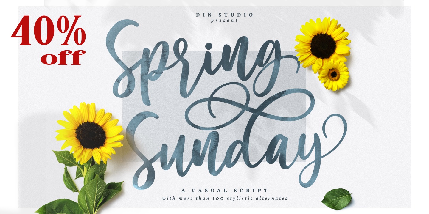 Пример шрифта Spring Sunday #11